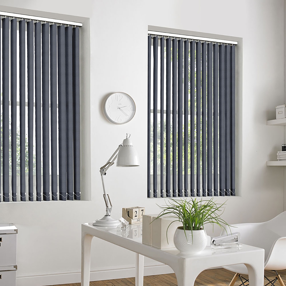 Product photograph of Emma Indigo Vertical Blind from Choice Furniture Superstore.